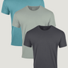 Vintage Crew 3-Pack Tees | Vintage Blue, Green & Black T-shirts | Fresh Clean Threads Canada