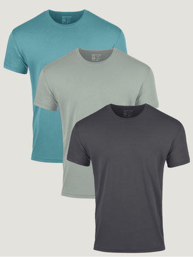 Vintage Crew 3-Pack Tees | Vintage Blue, Green & Black T-shirts | Fresh Clean Threads Canada