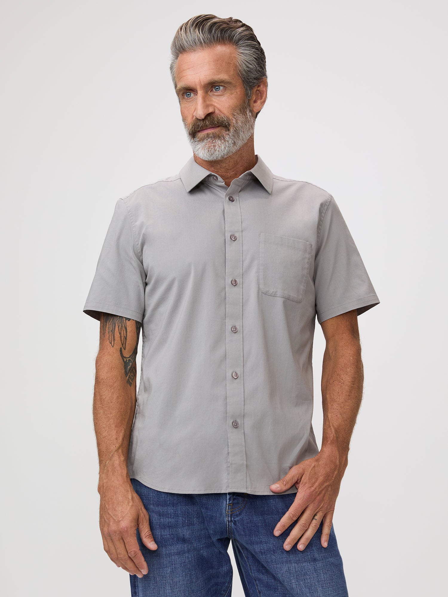 Grey Shirt Rated R Vintage Grey All Day Short Sleeve Shirts | Available in S–4XL, in ...