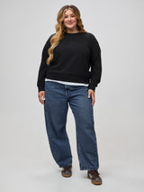 your go-to layer when temps dip # Women's Crew Sweatshirt | Layer Up with Fresh Clean Threads