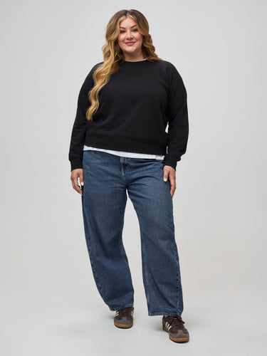 your go-to layer when temps dip # Women's Crew Sweatshirt | Layer Up with Fresh Clean Threads