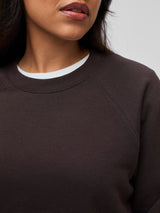 ribbed neckline & raglan sleeve details # Designed for a Flattering & Comfortable Fit | Women's Crew Sweatshirt at FCT