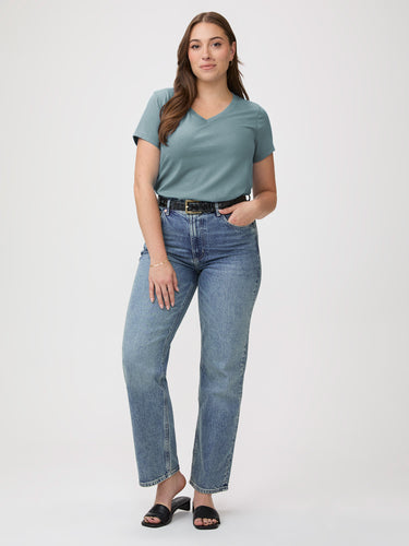 Women's Harbor Mist V-Neck Tees |  Flattering from every angle