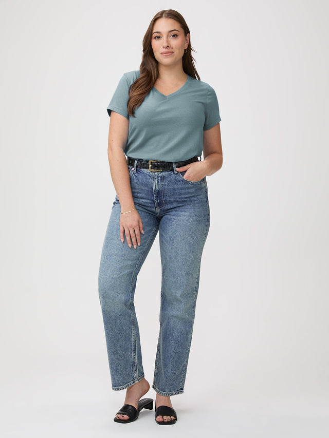 Harbor Mist Everyday V-Neck Tee | Works with everything you own – Fresh ...