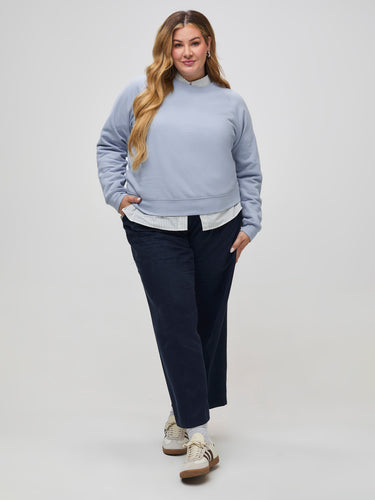layer up with style # Layer Up with Style | Women's Crew Sweatshirt at Fresh Clean Threads