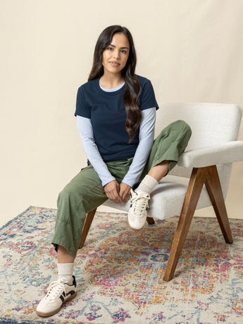 Layered Tees - Long Sleeve Crew & Short Sleeve Tees