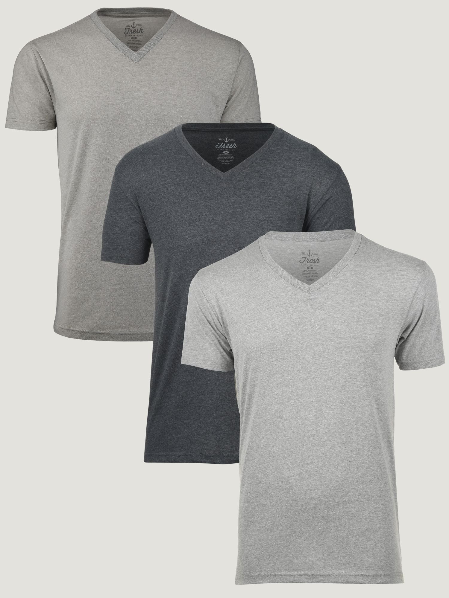 All Grey Tee Shirt 3-Pack | Fresh Clean Tees – Fresh Clean Threads