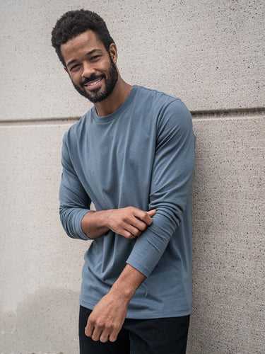 Storm Blue Long Sleeve Crew Neck