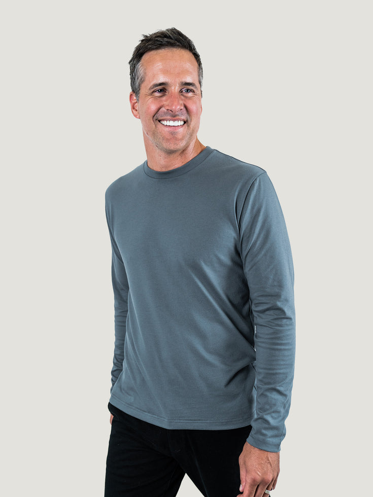 Storm Blue Long Sleeve Crew Neck