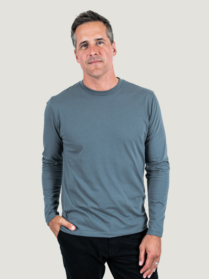 Storm Blue Long Sleeve Crew Neck